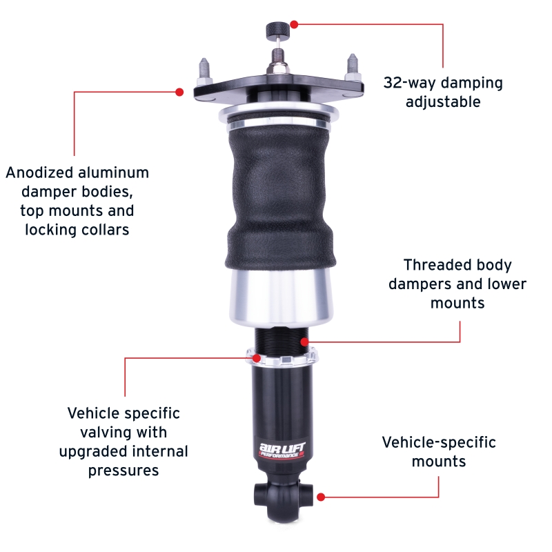Subaru Impreza Coilover Suspension Kit - Rear - Air Lift - Air Lift Performance - `08-`14